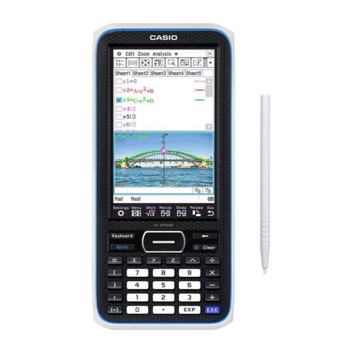 Calculadora graficadora 3D Casio FX-CP400-DH 13 dígitos, funciona a pila, negro