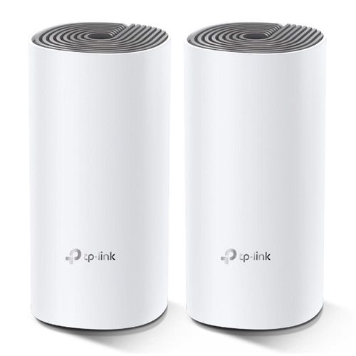 Sistema Wifi Mesh TP-Link Deco E4-3 Ac1200 pack x 2, doble banda, router y acces point, 2 puertos LAN, 2 antenas internas