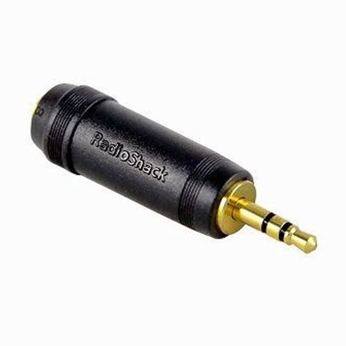 Adaptador para audífonos o micrófonos Radioshack 1/4", puntas chapadas en oro