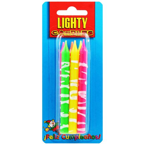 Velas LIGHTY-CANDLES Fiesta Paquete 6un