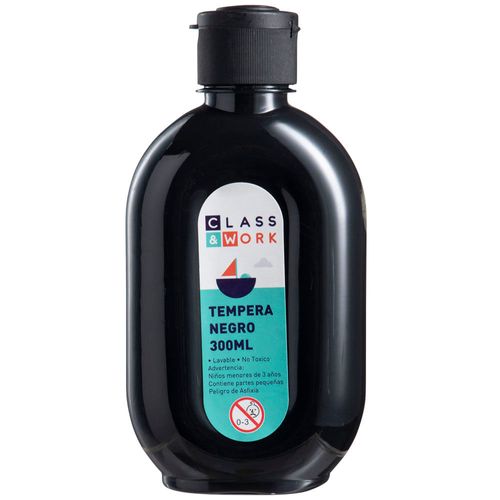 Témpera Negro CLASS&WORK KR971883 300ml