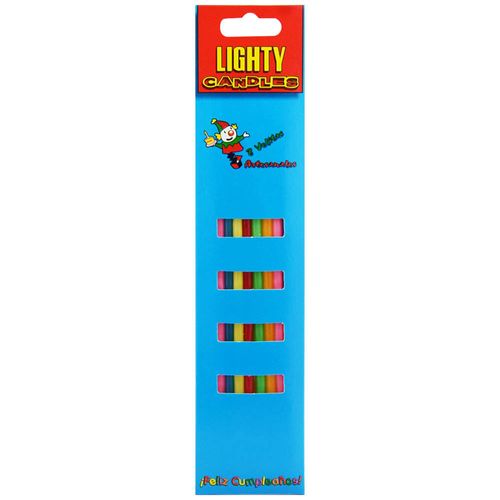 Velas LIGHTY-CANDLES Happy Birthday 16cm Paquete 8un