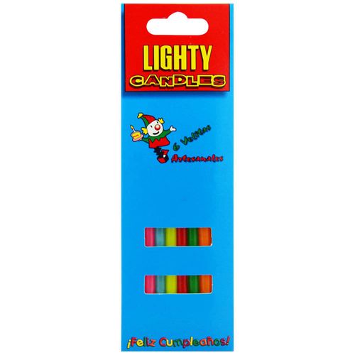 Velas LIGHTY-CANDLES Happy Birthday 9cm Paquete 16un