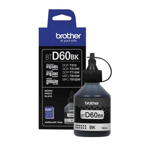 Botella de tinta Brother BTD60BK negro rinde 6500 páginas