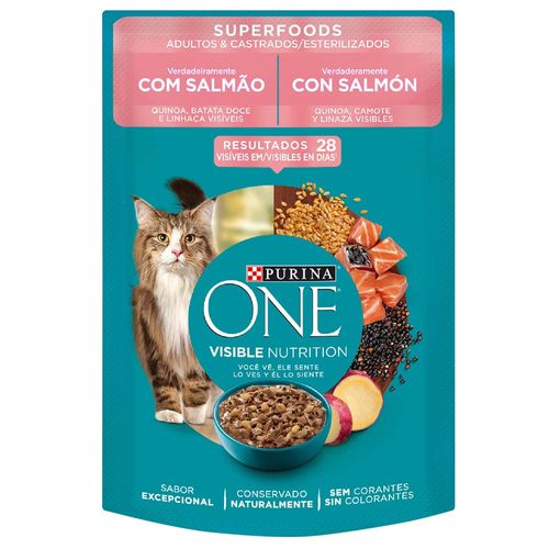 Alimento para Gatos PURINA ONE Adultos Salmón Doypack 85g