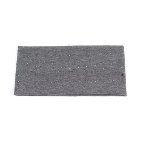 Vincha con brillos 100% algodón - gris claro