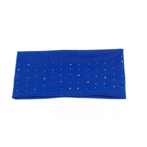 Vincha con brillos 100% algodón - azul