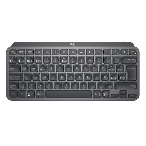 Teclado inalámbrico Logitech MX KEYS mini, bluetooth, minimalista, iluminado, grafito