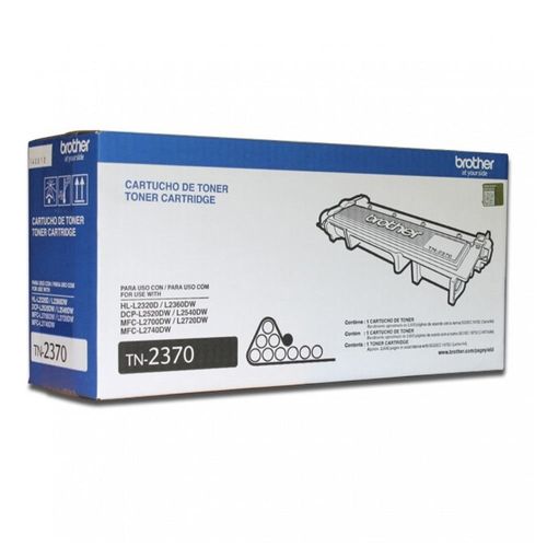 Cartucho de toner Brother TN2370 negro, rinde 2600 páginas