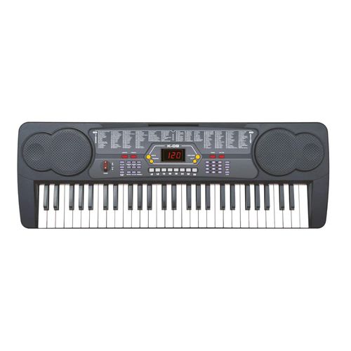 Órgano eléctrico Decibel  K-09, 54 teclas, 100 timbres, 100 ritmos, pantalla led, negro