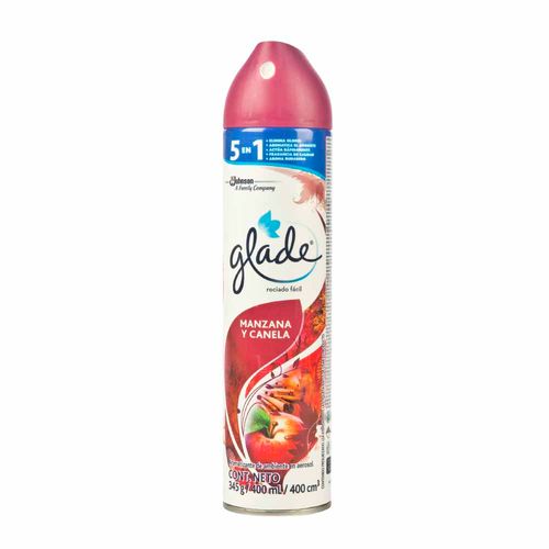 Ambientador en Aerosol GLADE Manzana y canela Botella Frasco 400ml