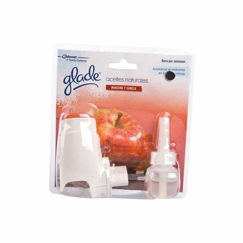 Ambientador eléctrico GLADE Manzana y canela aparato y repuesto Empaque 21Ml