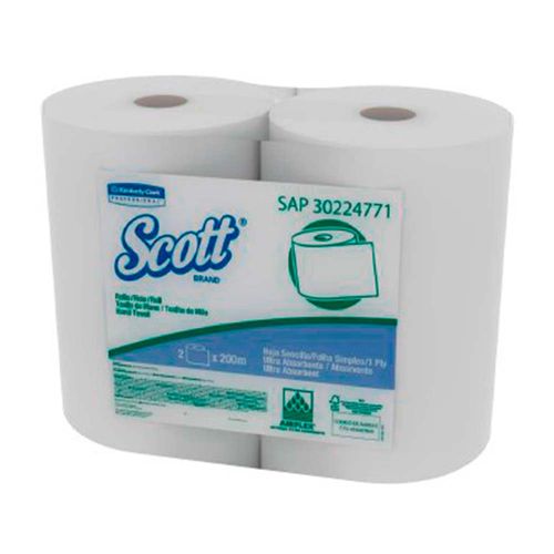 Papel Toalla Rollo Scott 2 rollos x 200m