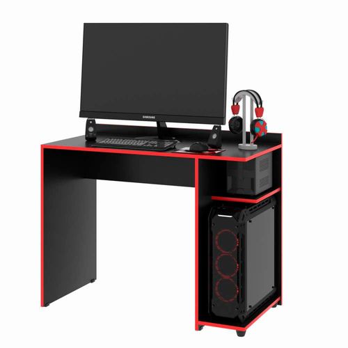 Escritorio Gamer Rio Negro-Rojo 103cm