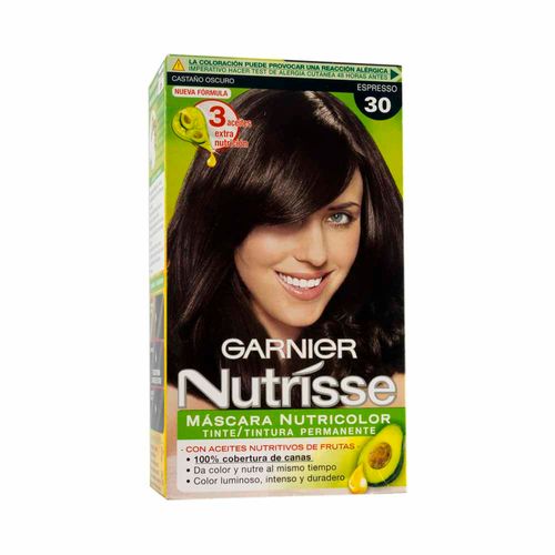 Tinte para Cabello GARNIER Nutrisse 30 Espresso Caja 1un