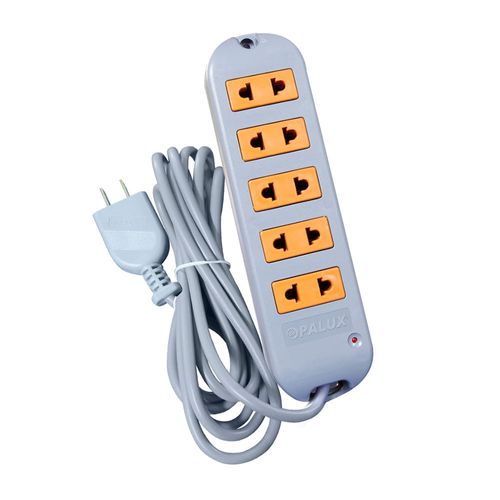 Extensor vulcanizado Opalux 5 tomas universales indicador led 10 m