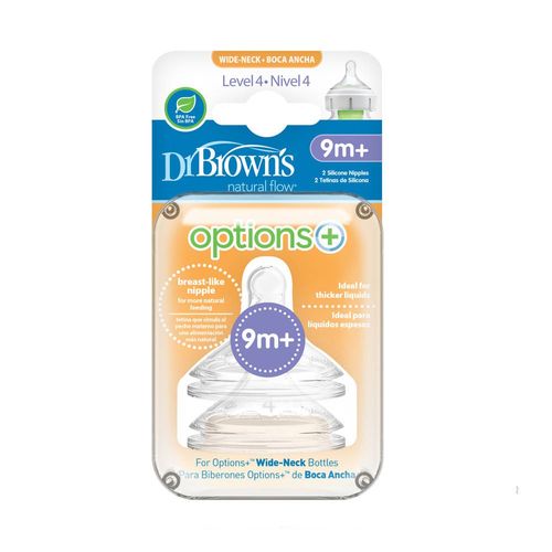 Tetina Silicona Nivel 4 Boca Ancha 2 Unid. Dr. Browns Options
