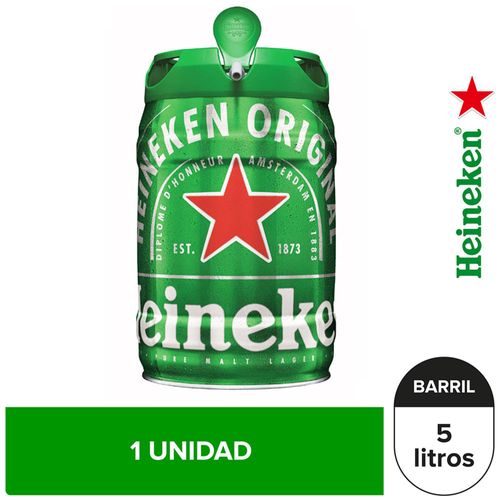Cerveza Heineken Barril 5 L