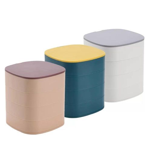 Organizador de joyas portátil - verde acero