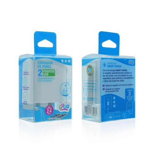 CARGADOR DE PARED 2 USB  2.4 AMP