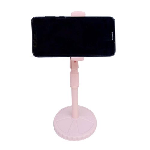 Porta Celular de Mesa Expandible Ajustable Rosado