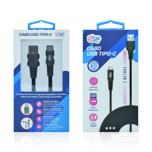 CABLE TIPO C 3MT I2GO