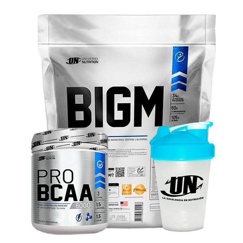 Pack-UN-Bigm-5kg-Chocolate---Bcaa-6000-400gr-Naranja