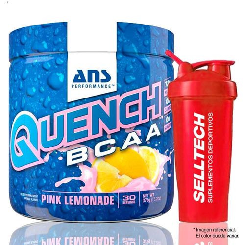 Aminoácidos Ans Quench Bcaa 30 Servicios Pink Lemonade + Shaker