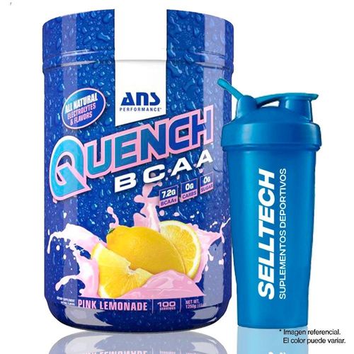 Aminoácidos Ans Quench Bcaa 100 Servicios Pink Lemonade + Shaker