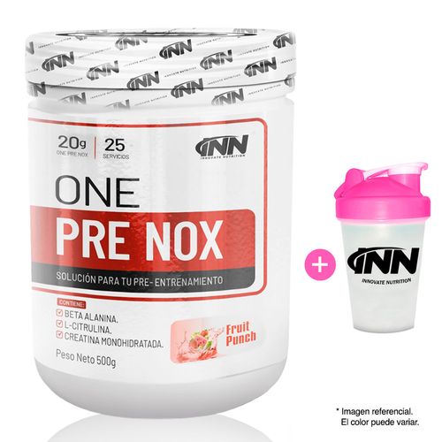 PRE - ENTRENO INN ONE PRE NOX 500GR FUIT PUNCH + SHAKER