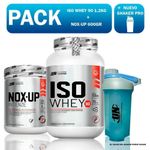 PACK-UN-ISO-WHEY-90-12KG-VAINILLA---NOX-UP-600GR-FRUIT-PUNCH---SHAKER-PRO