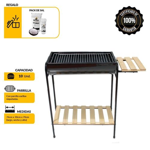 Parrilla Cilindrica Mr. Grill + Kit Sal Maras