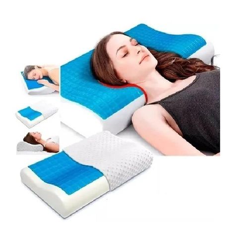 Almohada Viscoelástica Cervical Gel con funda Mediana