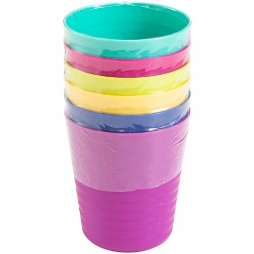 Set de Vasos VIVA HOME Pláticos Color Paquete 6un