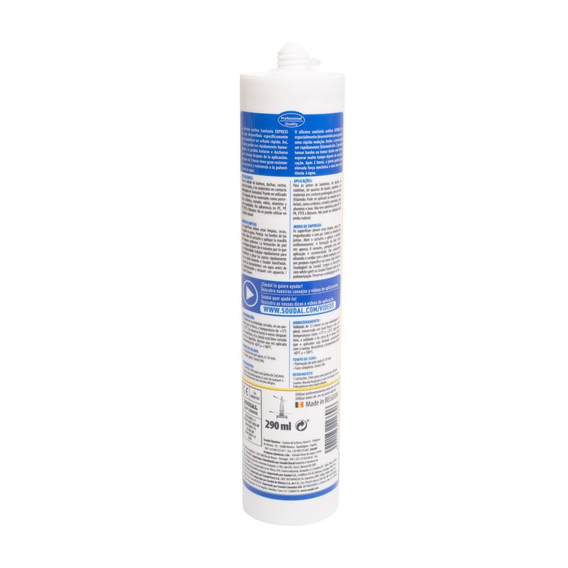 Silicona sanitaria Express Blanca 300ml - Promart