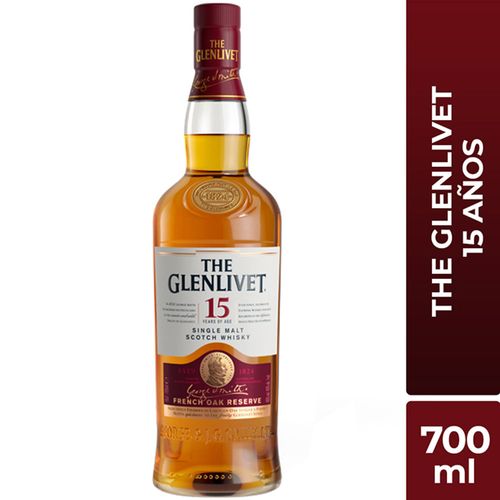 Whisky THE GLENLIVET 15 Años Botella 700ml