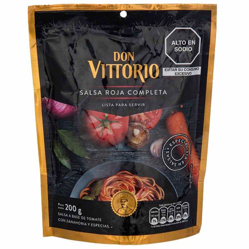 Salsa Roja de Tomate DON VITTORIO Doypack 200g