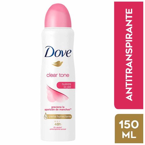 Desodorante en Aerosol para Mujer DOVE Clear Tone Frasco 150ml