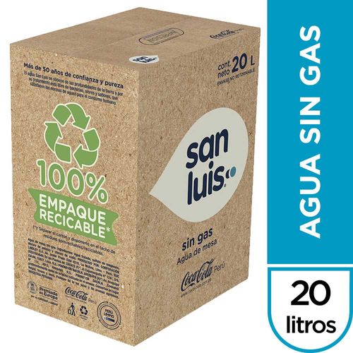 Agua SAN LUIS sin Gas Caja 20L