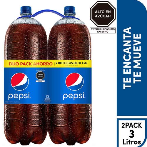 Gaseosa PEPSI Botella 3L Paquete 2un