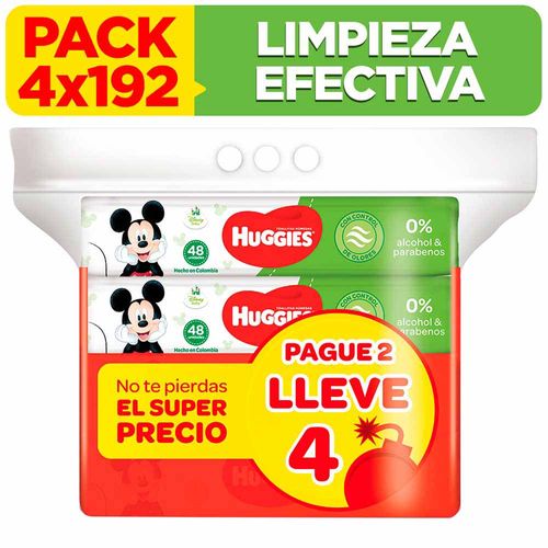 Toallitas Húmedas HUGGIES Limpieza Efectiva Paquete 192un