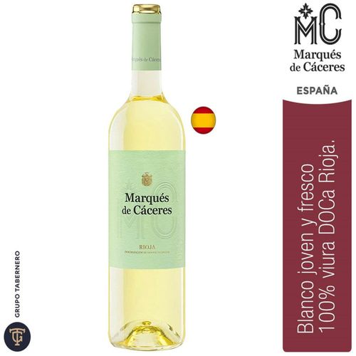 Vino MARQUÉS DE CÁCERES Rioja Blanco Botella 750ml