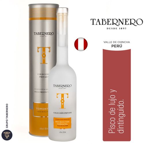 Pisco TABERNERO Colección Privada Torontel Botella 500ml