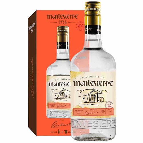 Pisco MONTESIERPE Puro Quebranta Botella 700ml