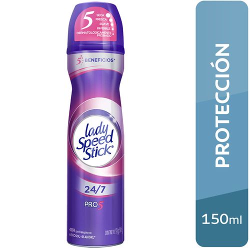 Desodorante en Aerosol para Mujer LADY SPEED STICKPro 5 en 1 Frasco 150ml