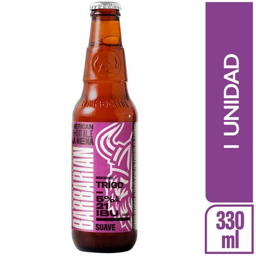 Cerveza BARBARIAN La Nena Hoppy Wheat Botella 330ml