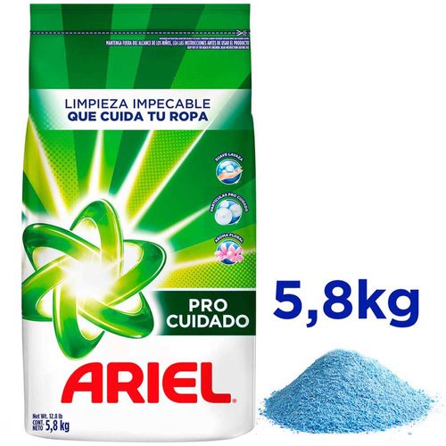 Detergente en Polvo ARIEL Regular Bolsa 5.8Kg