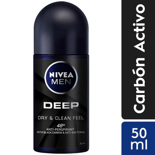 Desodorante Roll On NIVEA Deep Dark Wood Frasco 50ml