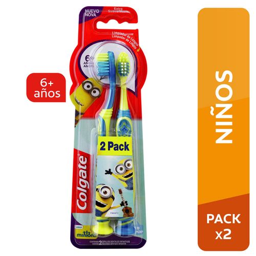 Cepillo Dental Colgate Smiles Minions 6+ años x2