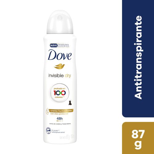 Desodorante en Aerosol para Mujer DOVE Invisible Dry Frasco 150ml